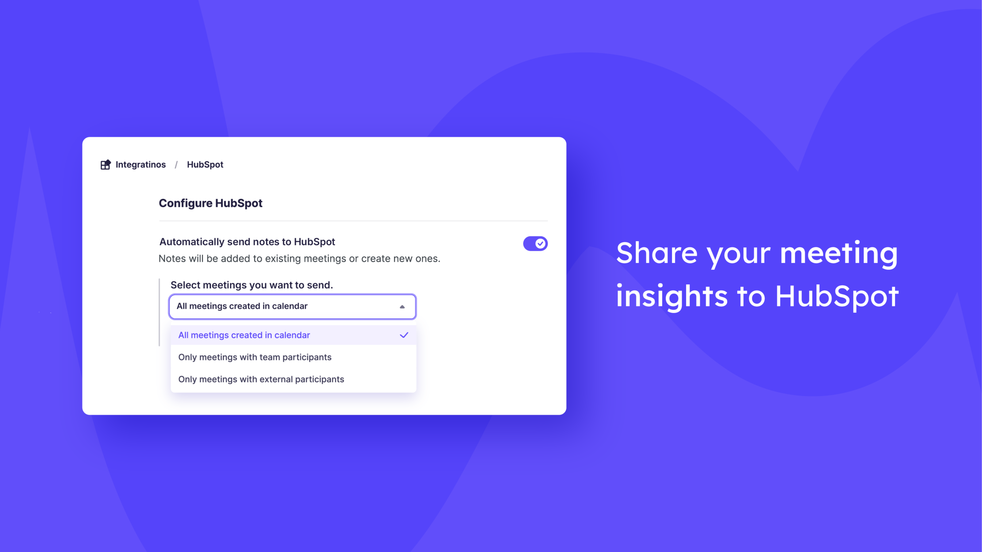Share your meeting insights to HubSpot